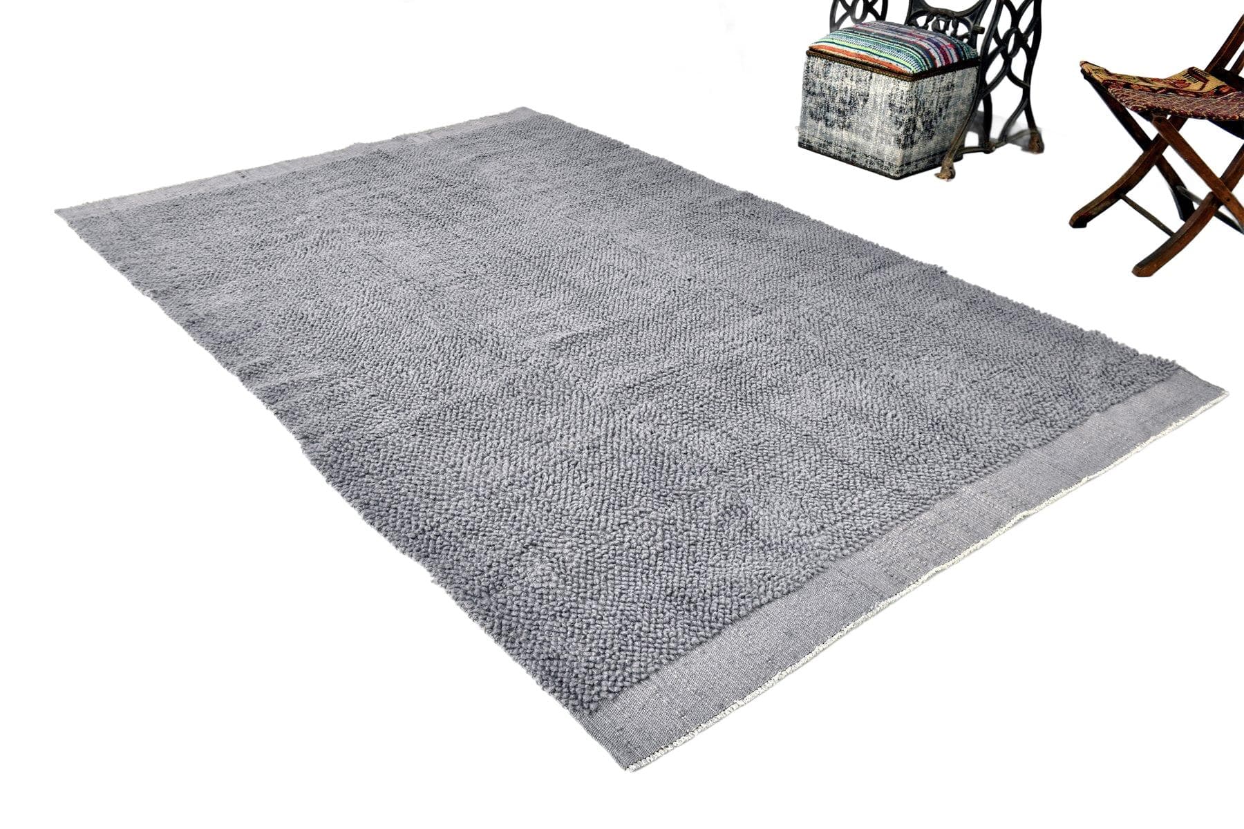 Rug 175x284 cm, grey, wool, 1990s - 216467