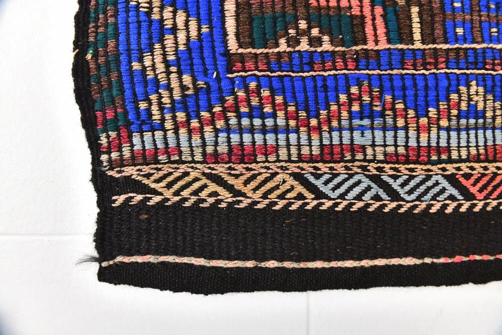 Kilim 178x297 cm, brązowy, różowy, wełna, lata 70. - 216441