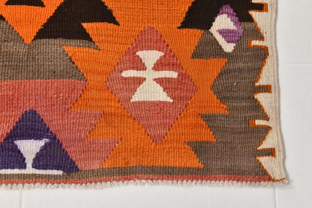 Kilim 132x84 cm, Red, Green, Wool, 1970s - 216418