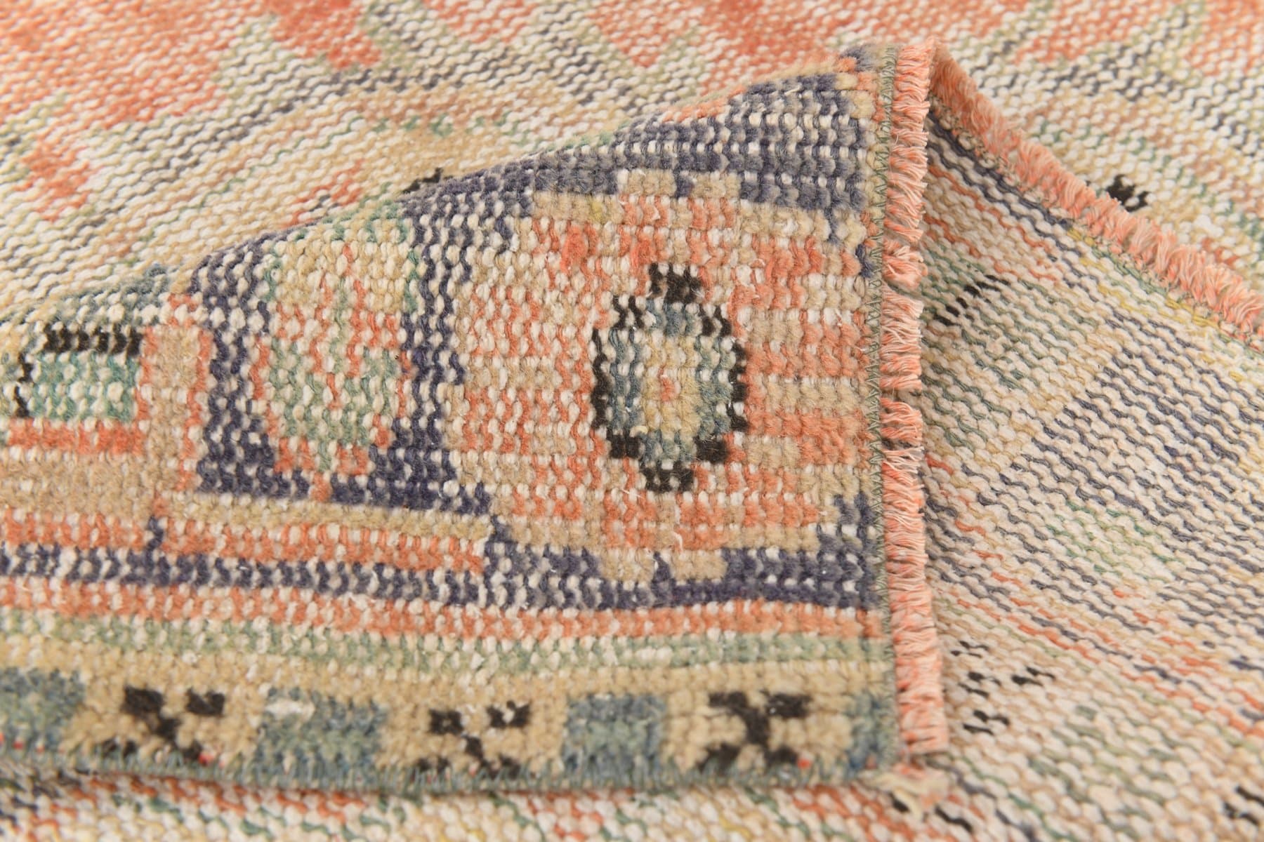 Rug 172x278 cm, beige, orange, wool, 1970s - 216406