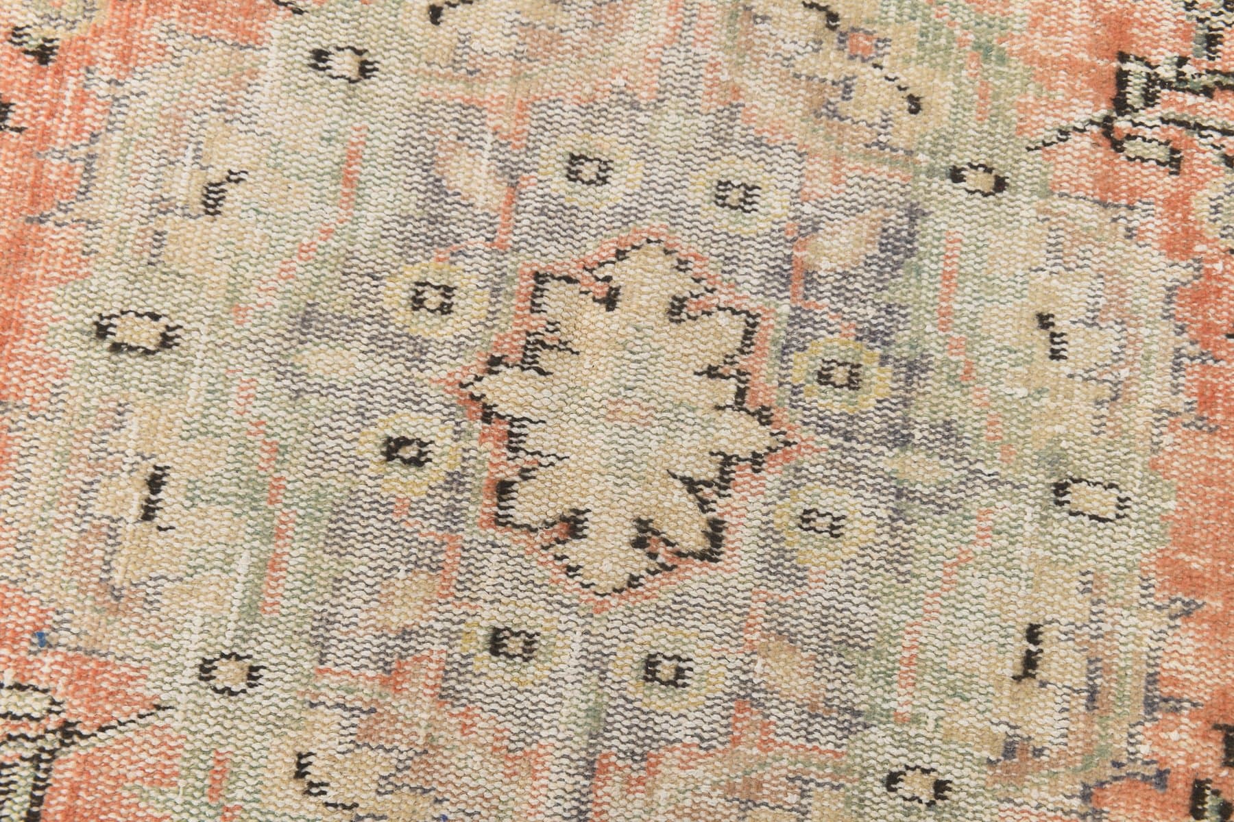 Rug 172x278 cm, beige, orange, wool, 1970s - 216402