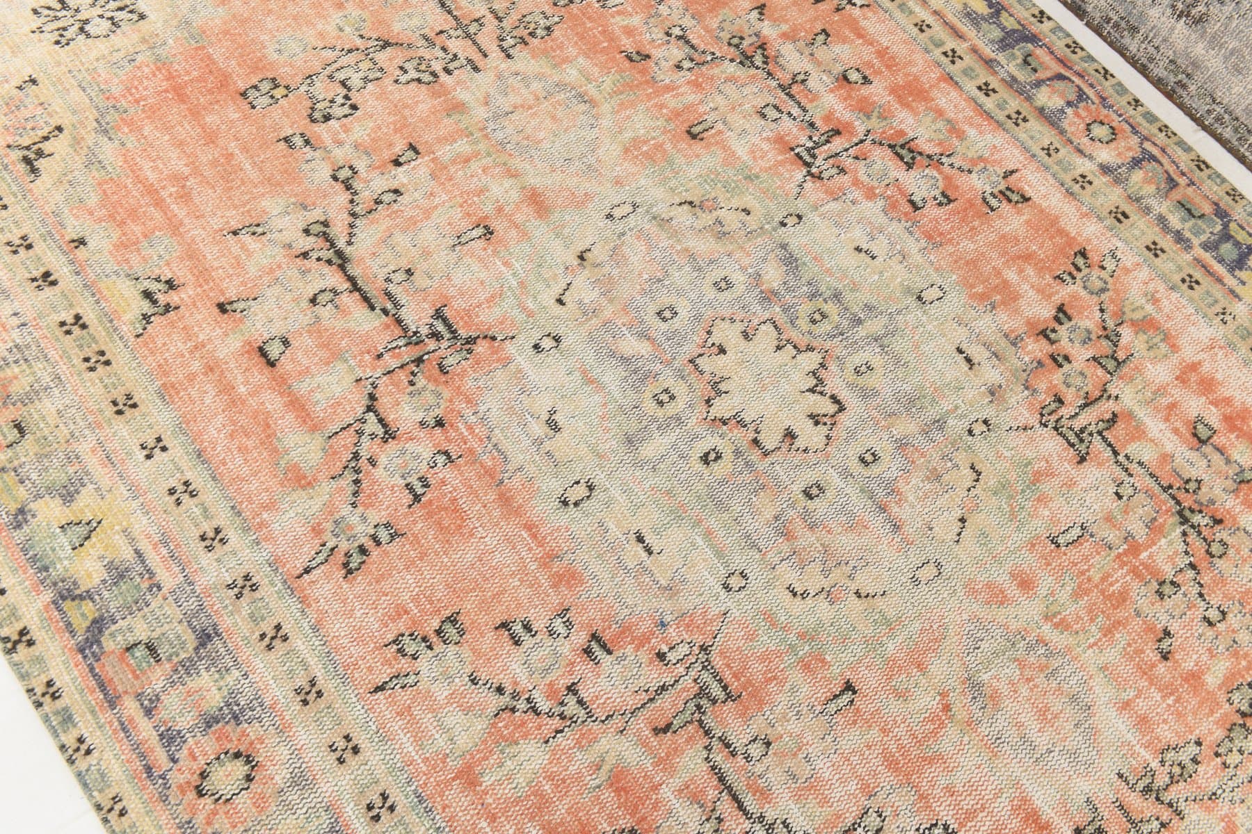 Rug 172x278 cm, beige, orange, wool, 1970s - 216400