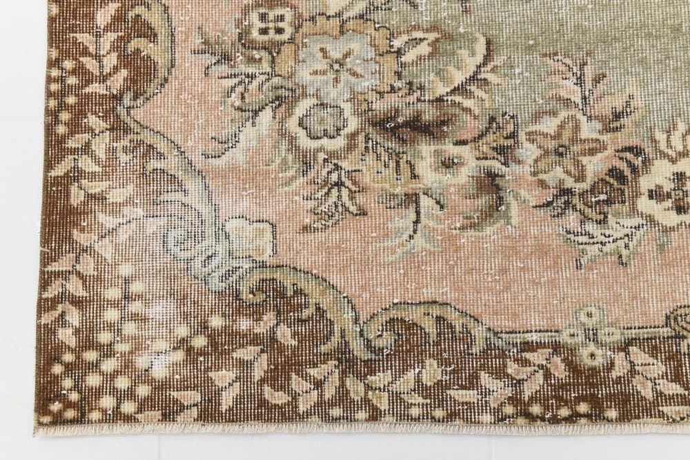 Dywan 175x278 cm, oliwkowy, wełna, lata 70. - 216376