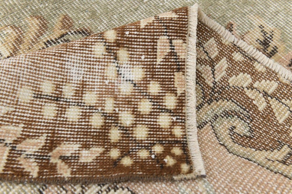 Dywan 175x278 cm, oliwkowy, wełna, lata 70. - 216382