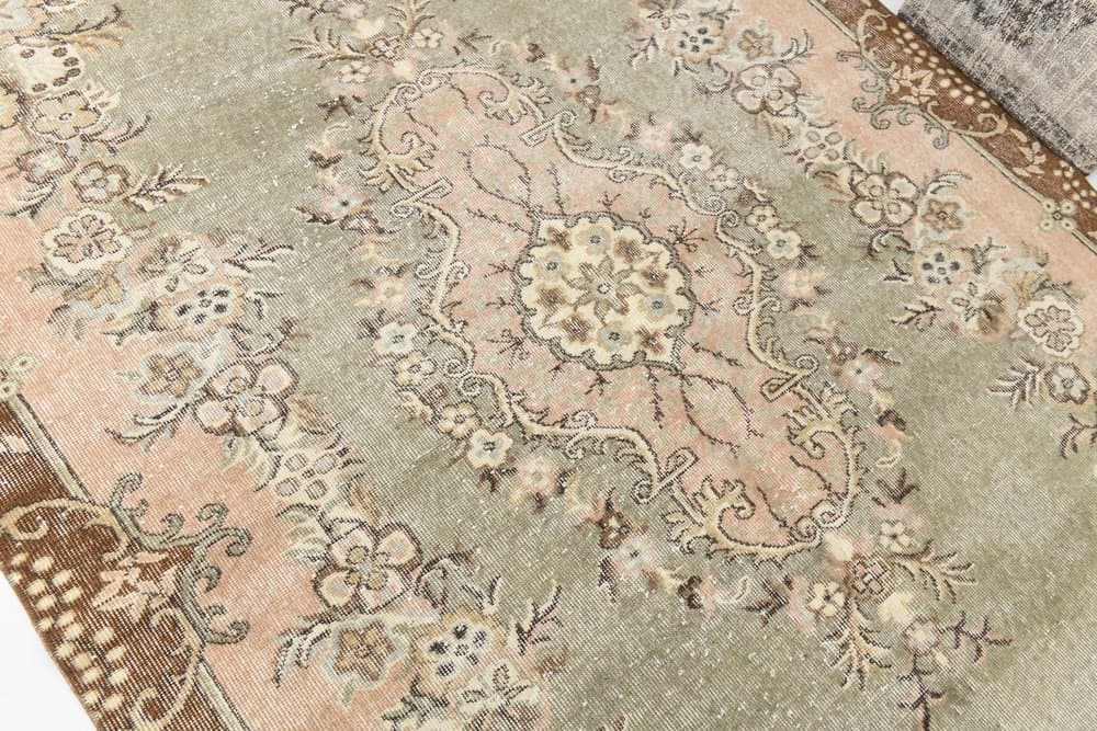 Dywan 175x278 cm, oliwkowy, wełna, lata 70. - 216375