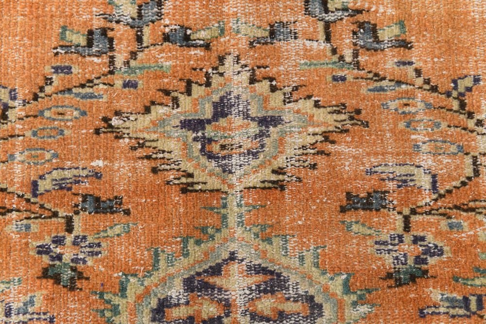 Rug 190x259 cm, orange, wool, 1970s - 216367
