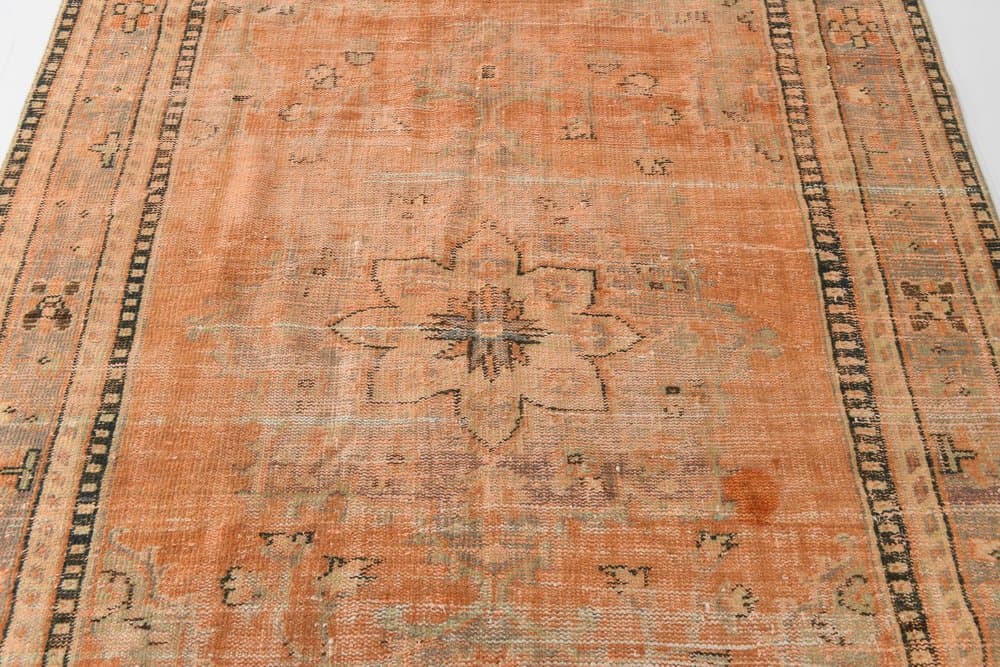 Dywan 194x292 cm, pomarańczowy, wełna, lata 70. - 216353