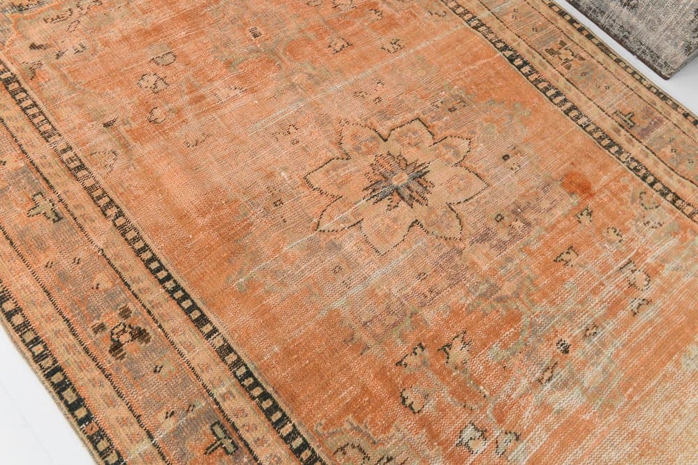 Dywan 194x292 cm, pomarańczowy, wełna, lata 70. - 216352