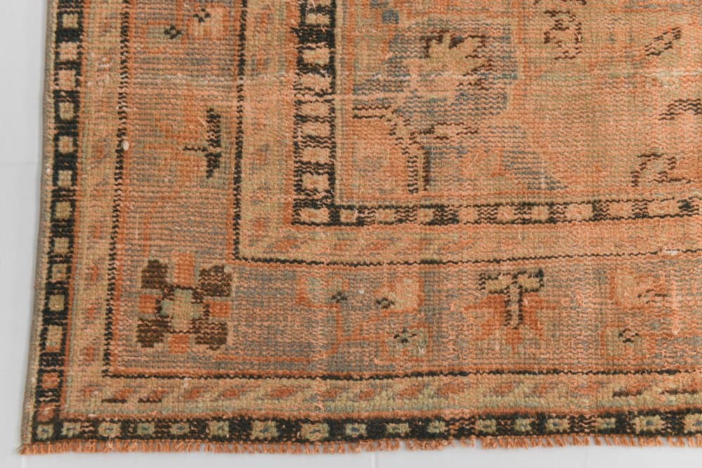 Dywan 194x292 cm, pomarańczowy, wełna, lata 70. - 216355