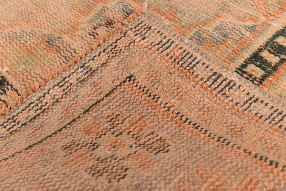 Dywan 194x292 cm, pomarańczowy, wełna, lata 70. - 216349