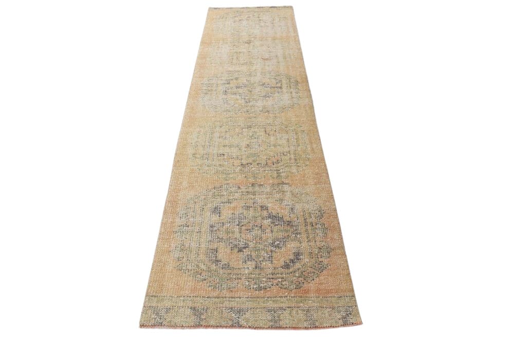 Runner 327x85 cm, orange, wool, 1970s