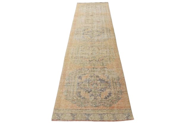 Runner 327x85 cm, orange, wool, 1970s - DIMENSION