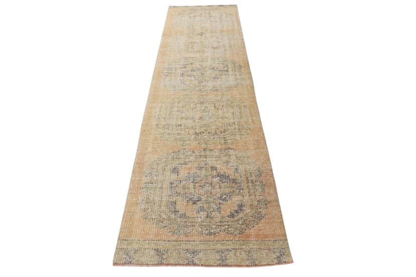 Runner 327x85 cm, orange, wool, 1970s