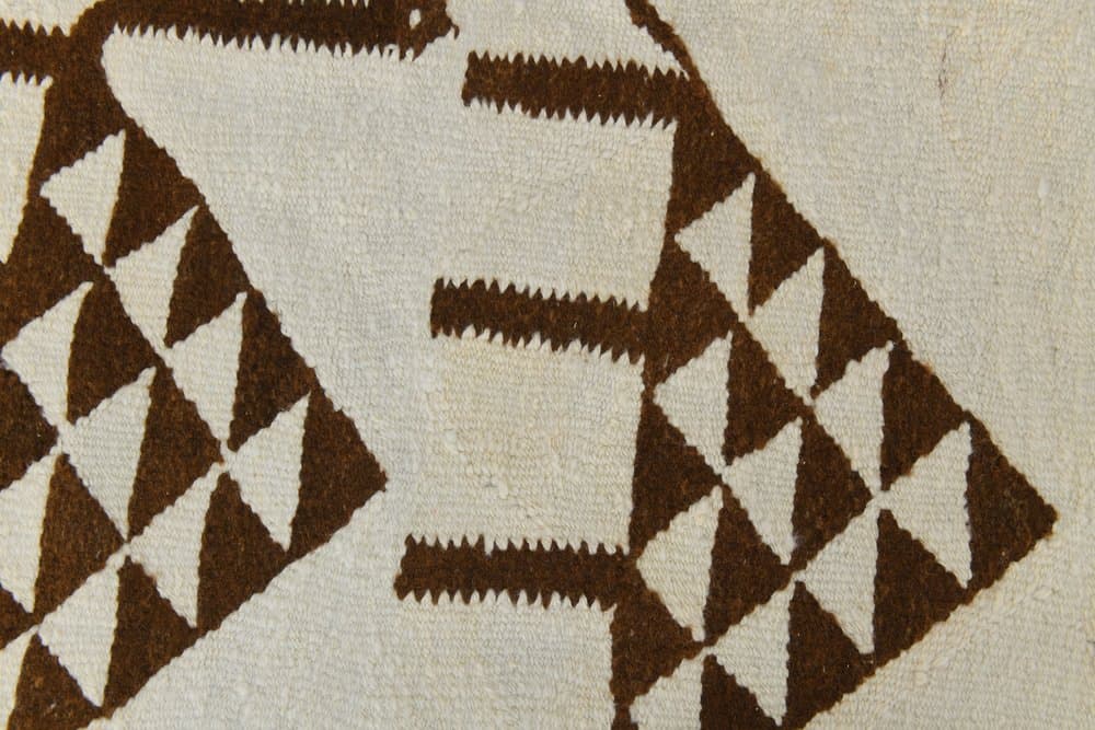 Runner 96x336 cm, beige, brown, wool, 1970s - 216307