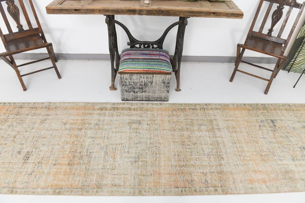 Runner 88x354 cm, beige, wool, 1960s - 216290