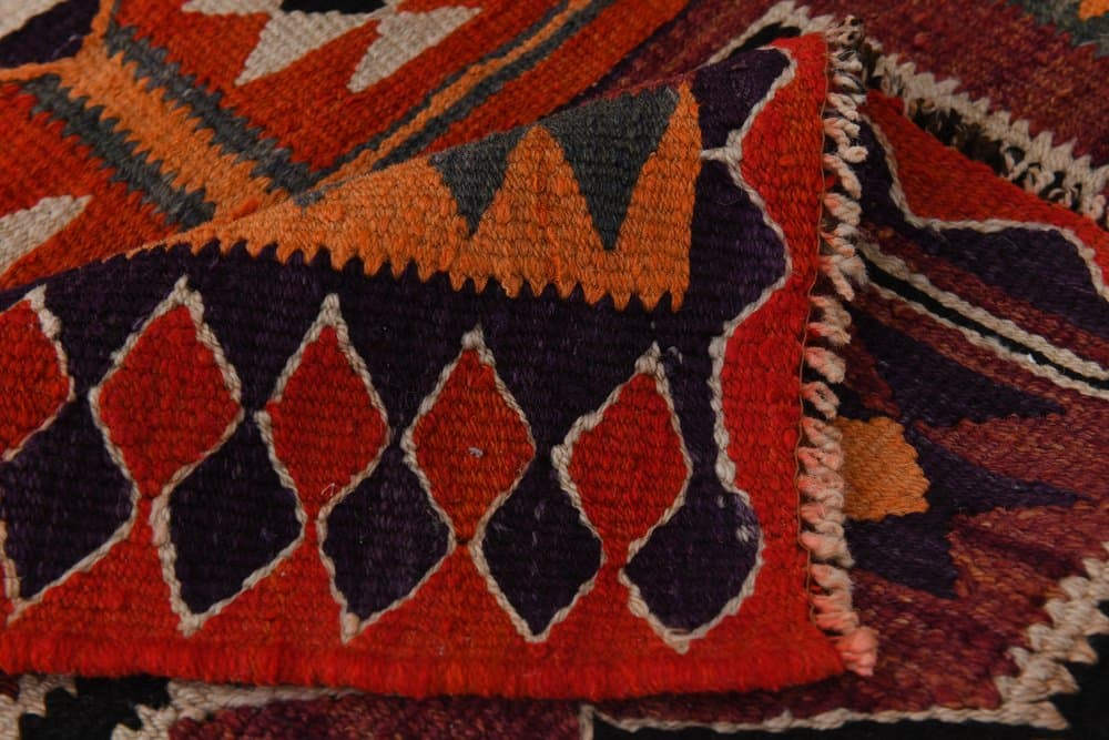 Chodnik 94x349 cm, czerwony, wełna, lata 70. - 216276