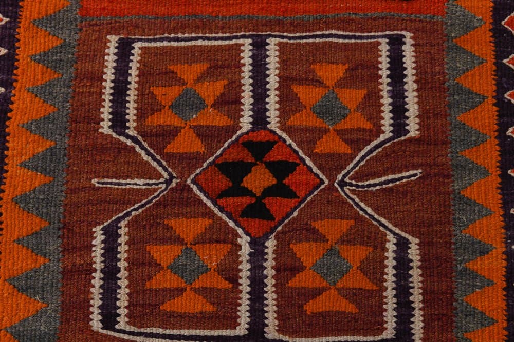 Chodnik 94x349 cm, czerwony, wełna, lata 70. - 216282