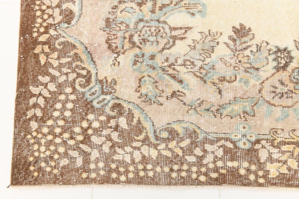 Rug 190x305 cm, beige, brown, wool, 1970s - 216271