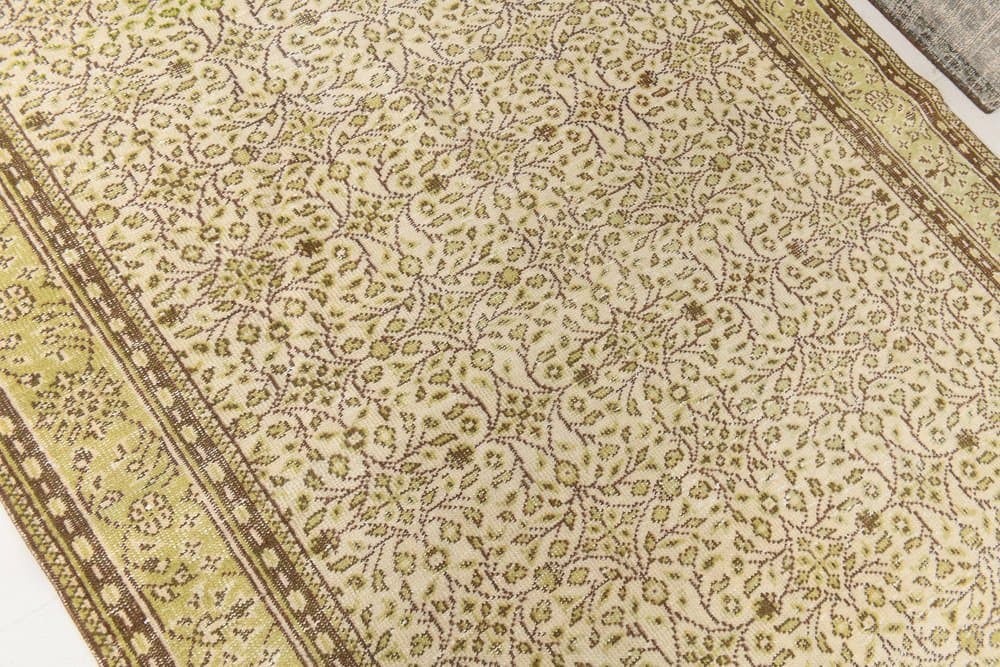 Dywan 177x318 cm, oliwkowy, wełna, lata 70. - 216228