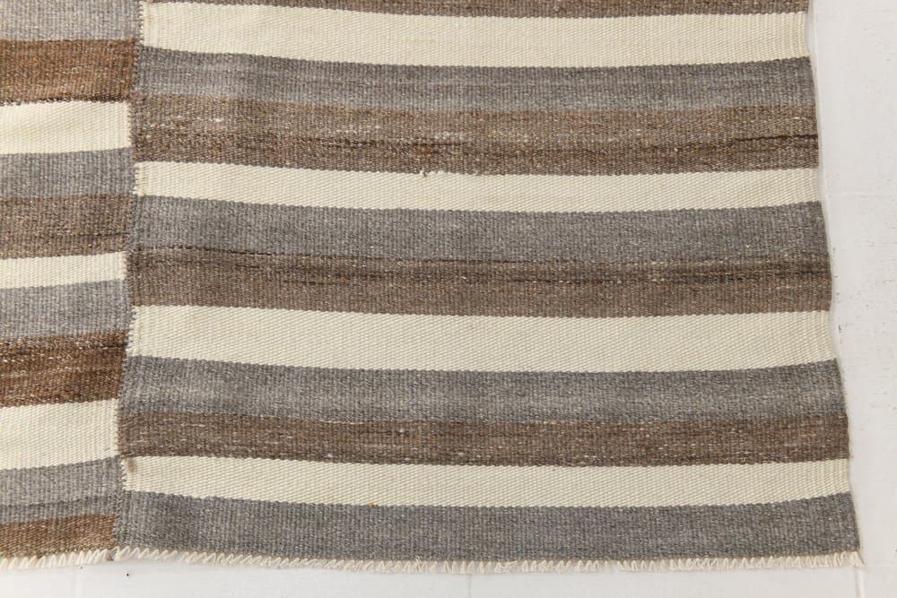 Kilim Rug 228x310 cm, beige, brown, wool, Turkey, 1970s. - 216222