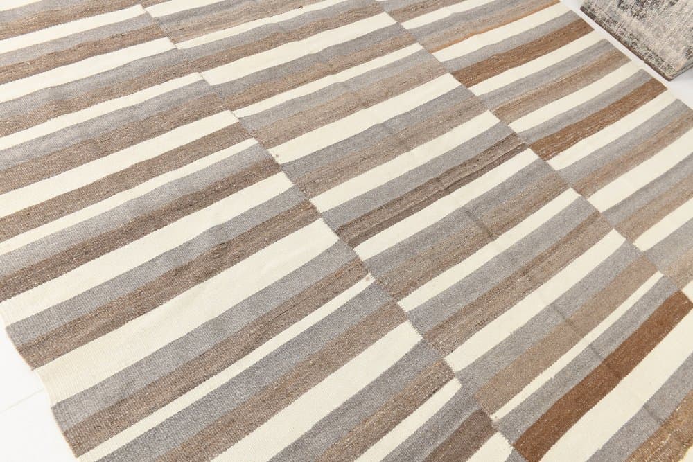 Kilim Rug 228x310 cm, beige, brown, wool, Turkey, 1970s. - 216216