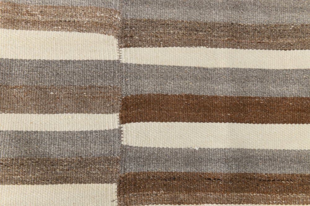Kilim Rug 228x310 cm, beige, brown, wool, Turkey, 1970s. - 216219