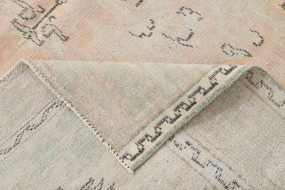 Rug 283x194 cm, Pink, Green, Wool, 1970s - 216160