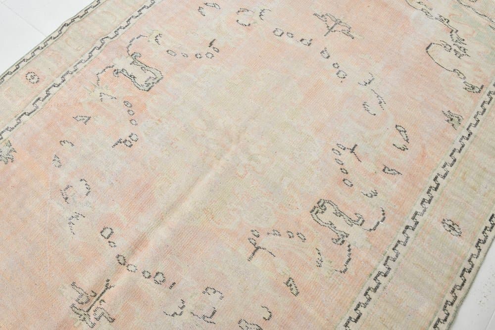 Rug 283x194 cm, Pink, Green, Wool, 1970s - 216154