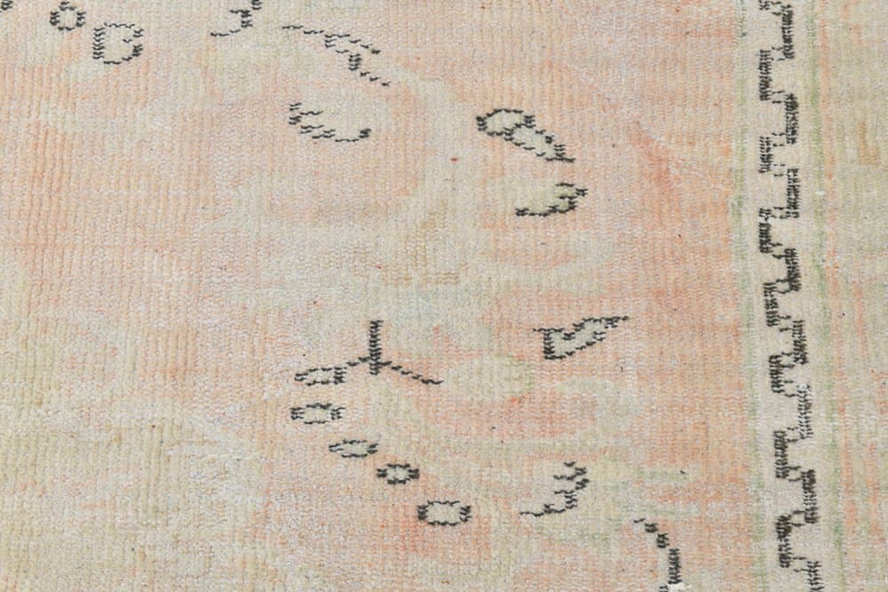 Rug 283x194 cm, Pink, Green, Wool, 1970s - 216157