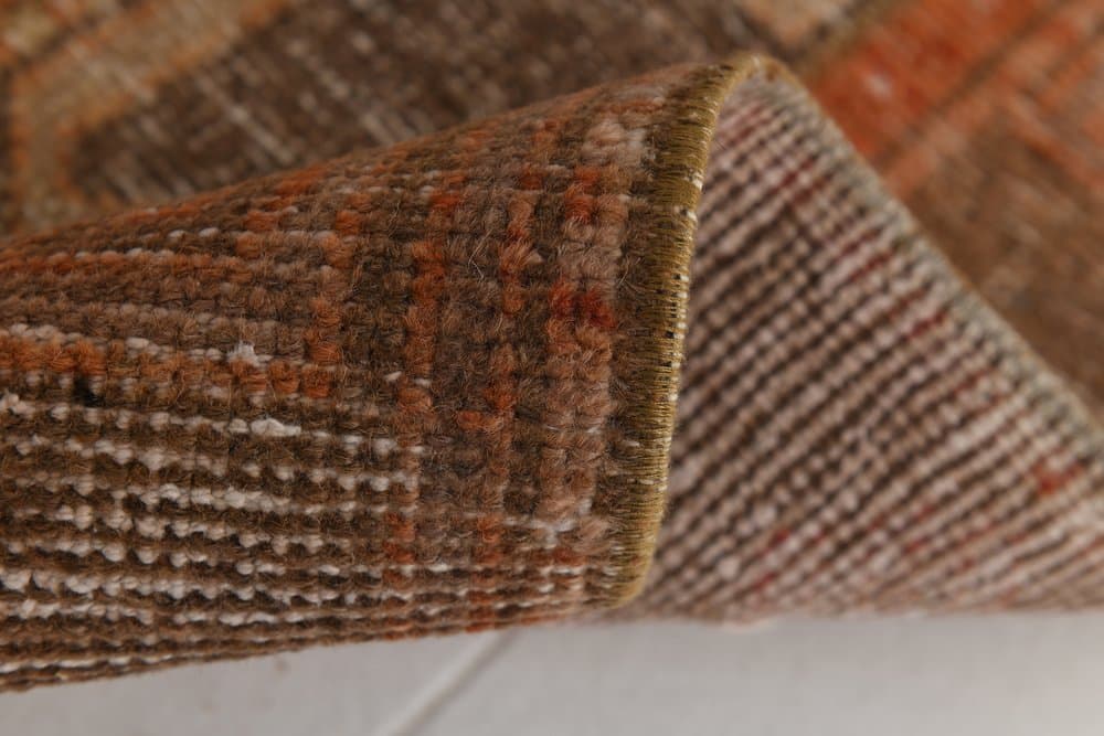 Dywan 53x97 cm, brązowy, wełna, lata 70. - 216139