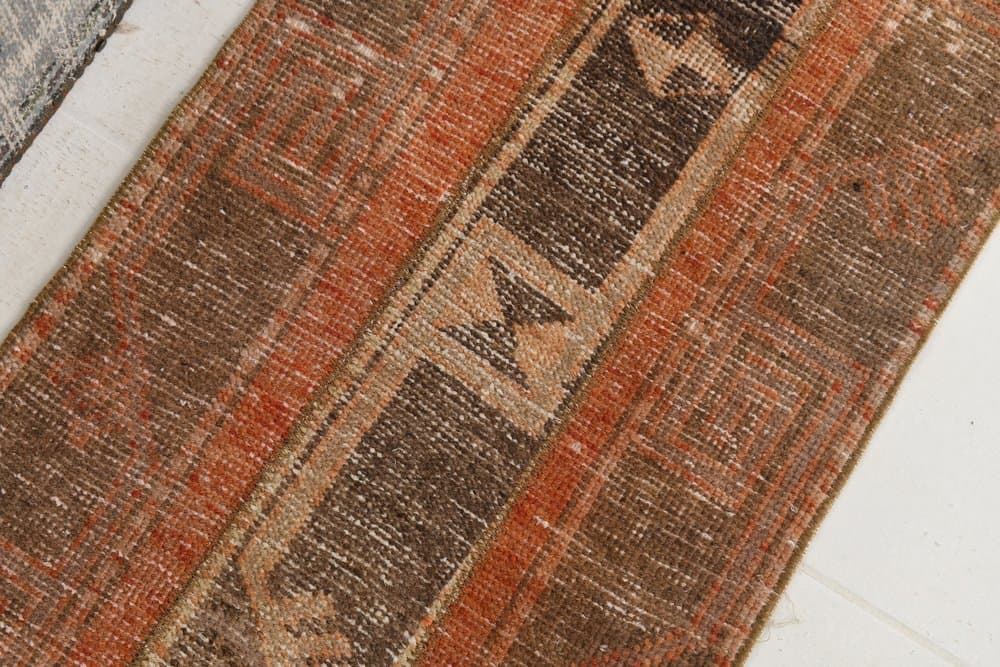 Dywan 53x97 cm, brązowy, wełna, lata 70. - 216142