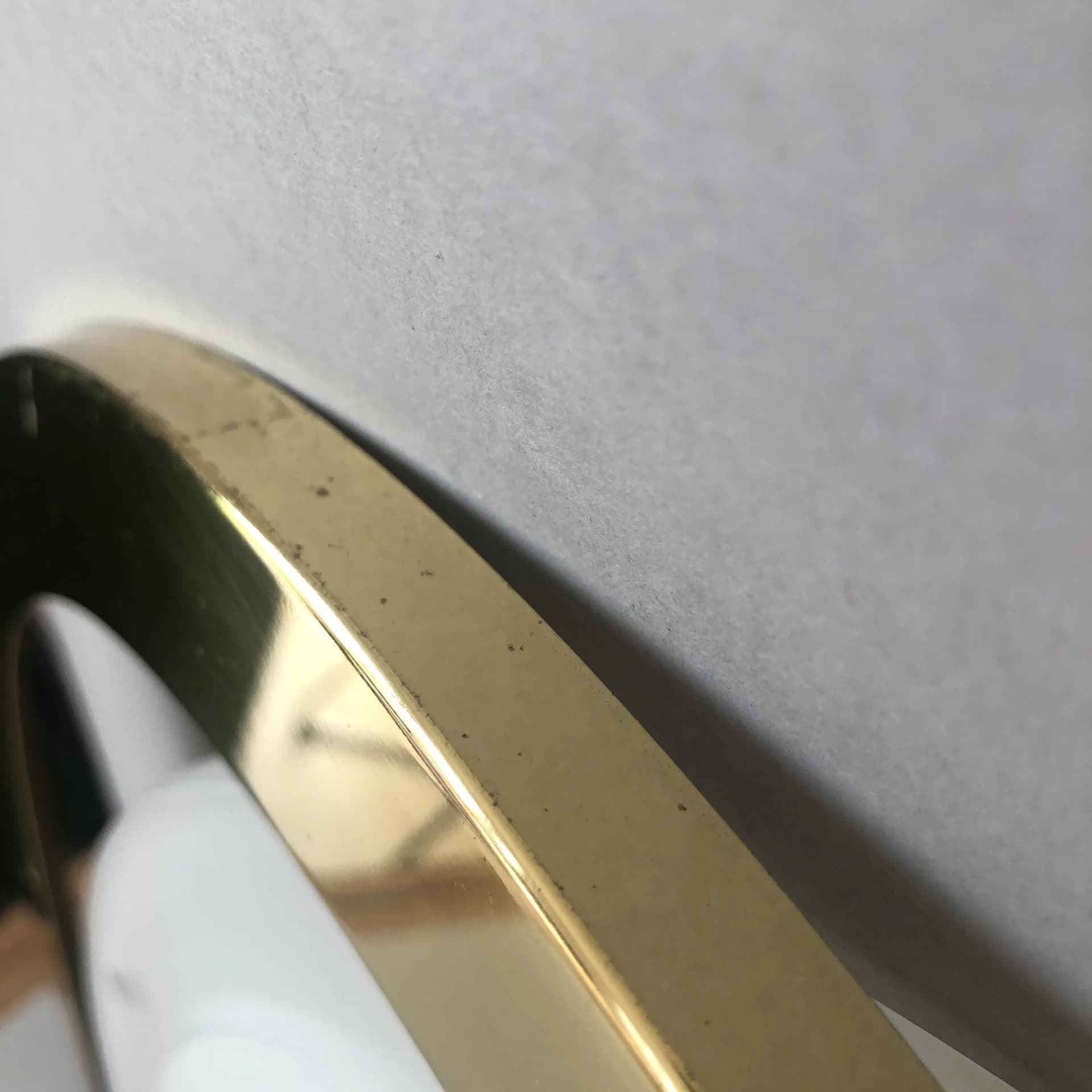 Plafon, szkło biały, mosiądz, Niemcy, lata 80. - 16019