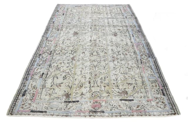 Rug 185x276 cm, grey, wool, 1970s - DIMENSION