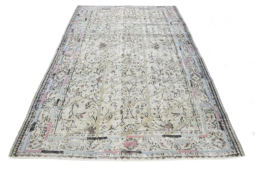 Rug 185x276 cm, grey, wool, 1970s