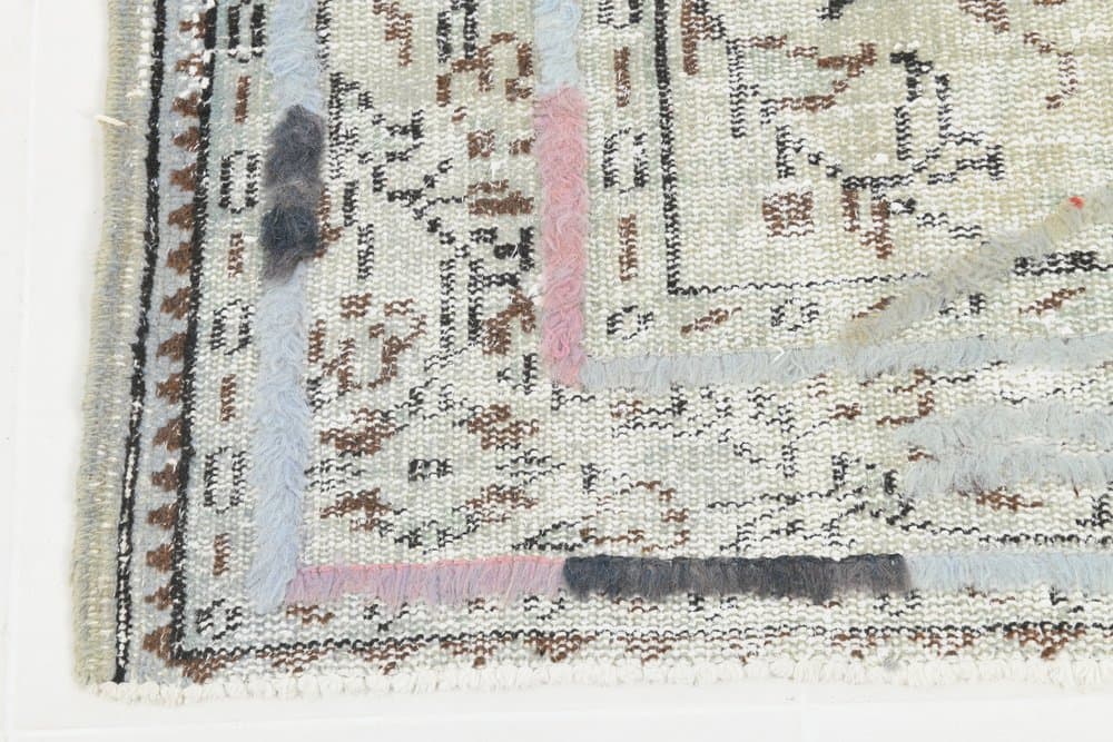 Rug 185x276 cm, grey, wool, 1970s - 216781