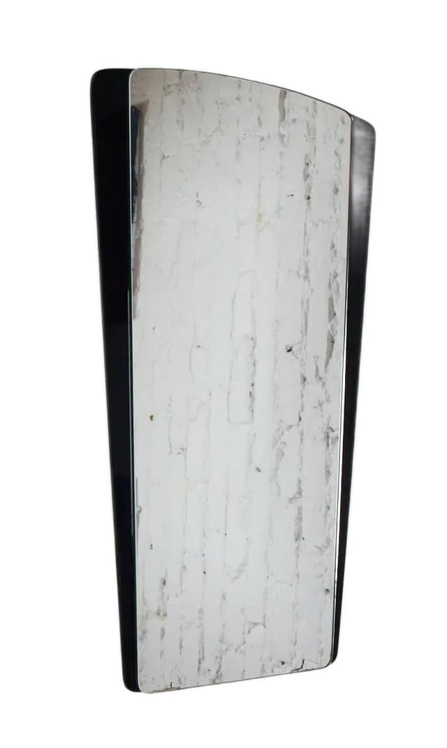 Wall mirror, black glass, Germany, 1960s. - DIMENSION