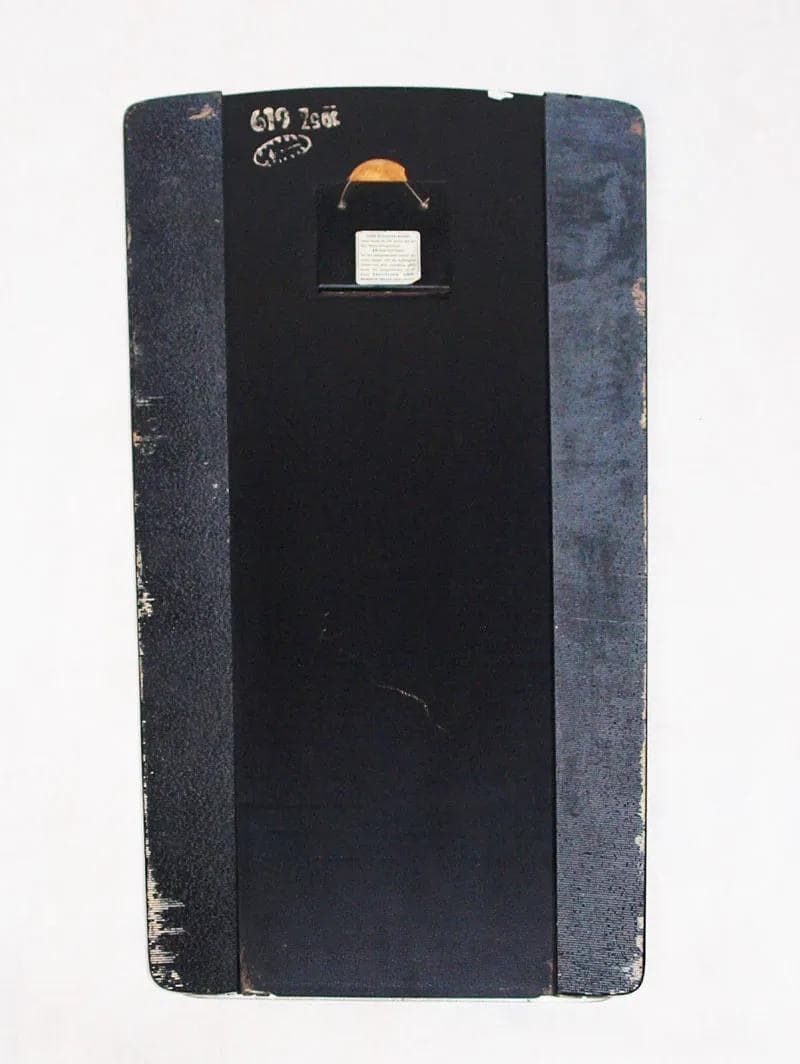 Wall mirror, black glass, Germany, 1960s. - 15972