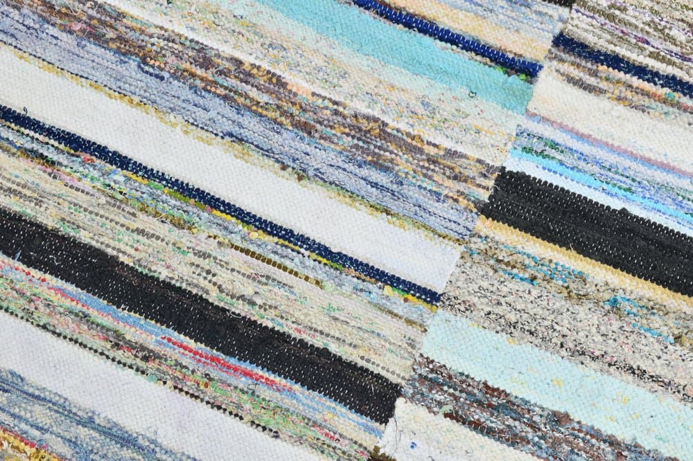 Dywan 377x280 cm, niebieski, czerwony, wełna, lata 70. - 219619