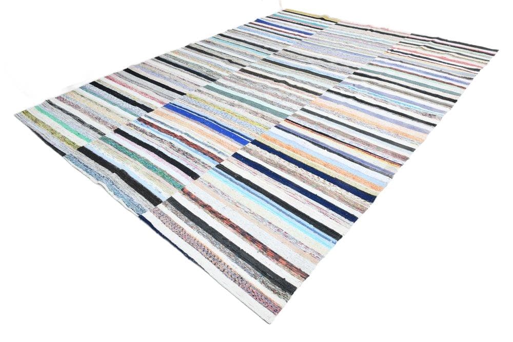 Dywan 377x280 cm, niebieski, czerwony, wełna, lata 70.