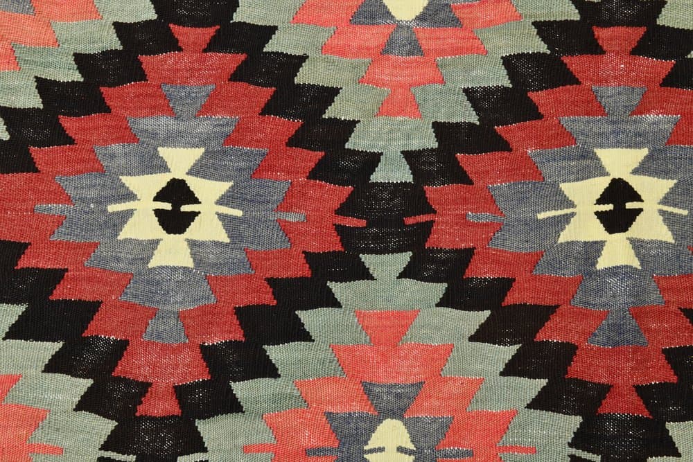 Rug 185x171 cm, Brown, Black, Wool, 1970s - 219597