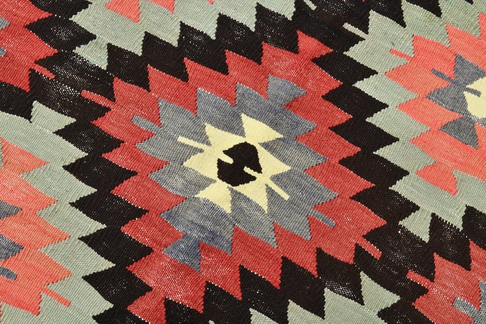 Rug 185x171 cm, Brown, Black, Wool, 1970s - 219593