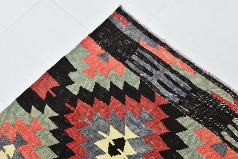 Rug 185x171 cm, Brown, Black, Wool, 1970s - 219588