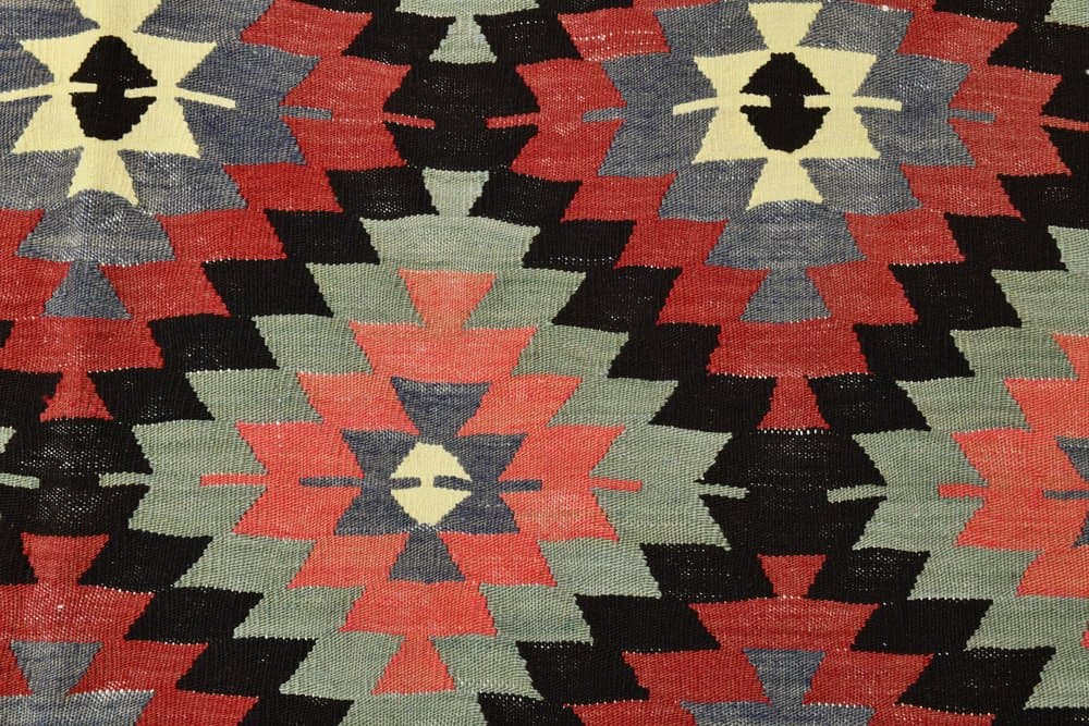Rug 185x171 cm, Brown, Black, Wool, 1970s - 219587