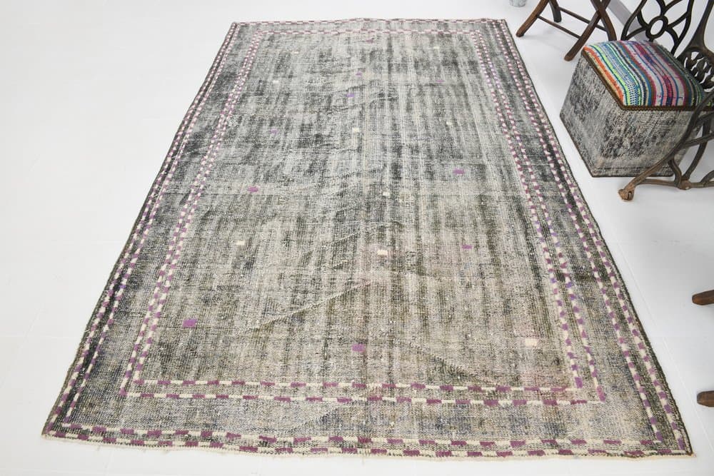 Rug 174x267 cm, grey, wool, 1970s - 219563