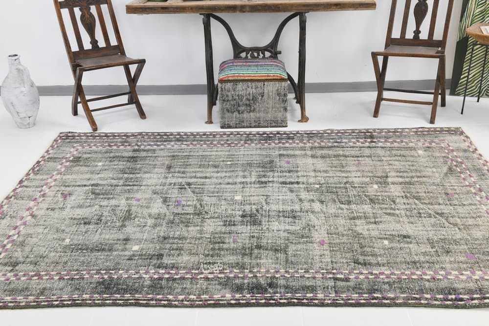Rug 174x267 cm, grey, wool, 1970s - 219564