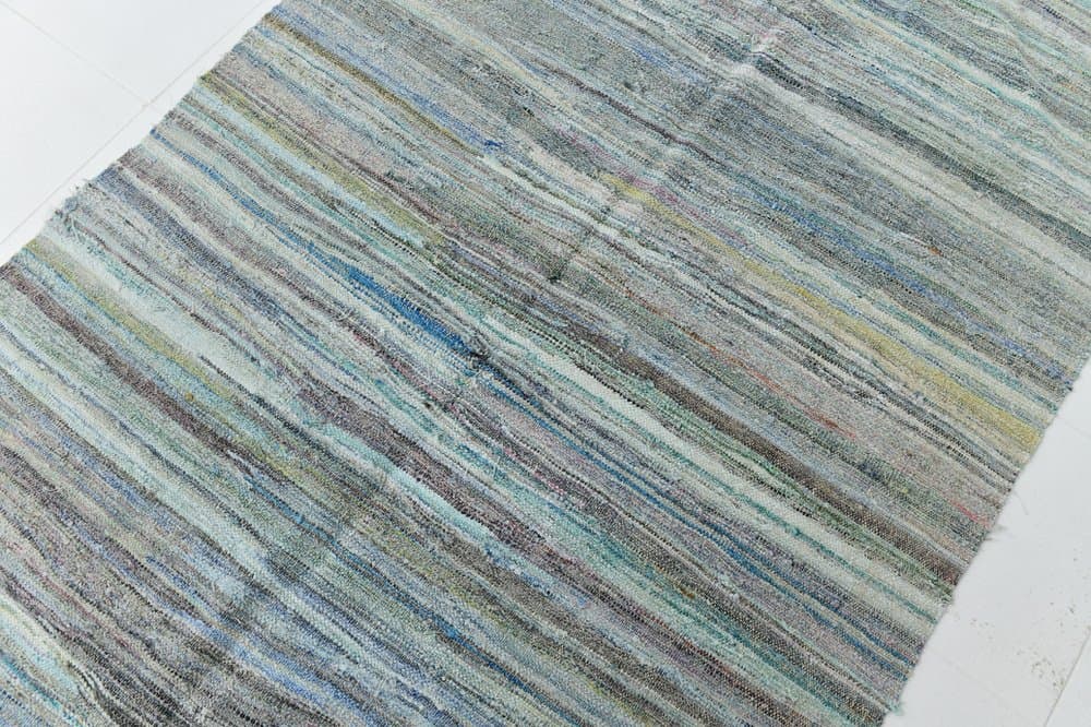 Kilim 141x312 cm, Blue, Grey, Wool, 1970s - 219527