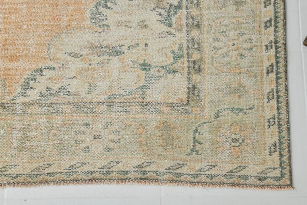 Rug 181x284 cm, orange, beige, wool, 1970s - 219453