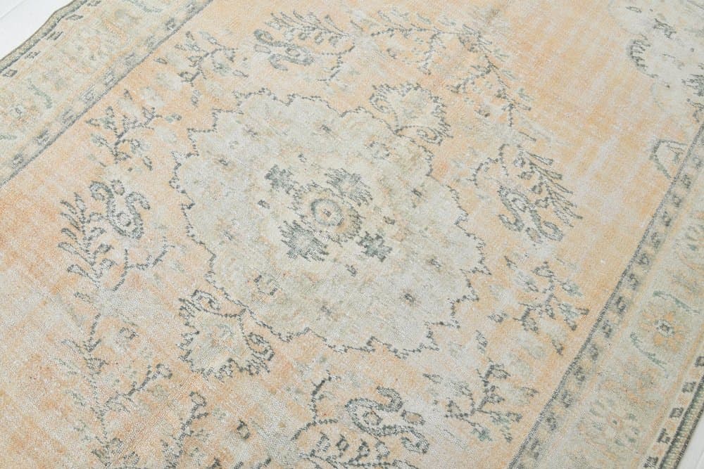 Rug 181x284 cm, orange, beige, wool, 1970s - 219448