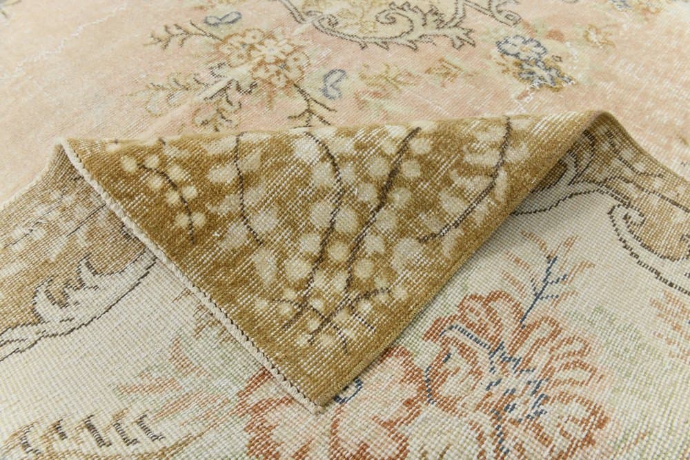 Rug 301x208 cm, beige, blue, wool, 1970s - 219874