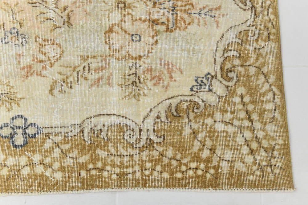 Rug 301x208 cm, beige, blue, wool, 1970s - 219866